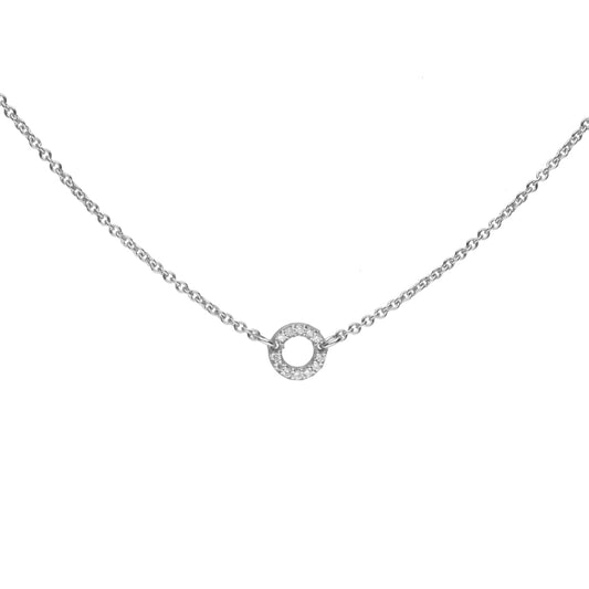 0.06ct Diamond Circle Necklace Set in 9k Gold