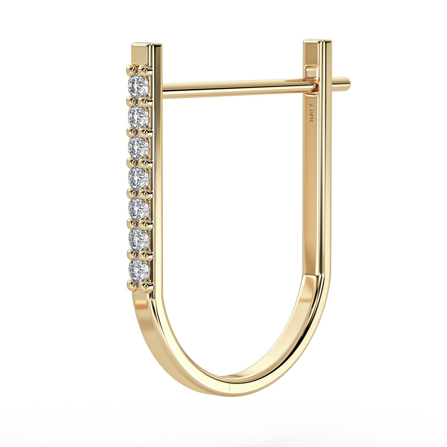 0.13ct Round Brilliant Diamond Huggie Earrings in 9k Yellow Gold