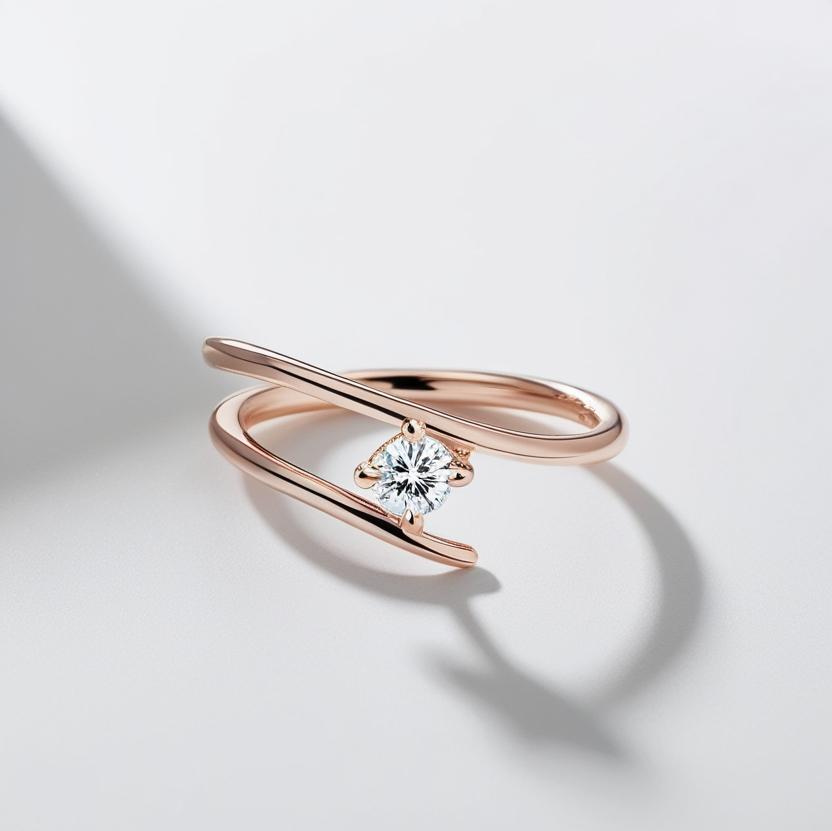 Round Brilliant Natural or Lab-Grown Diamond Stacking Ring in