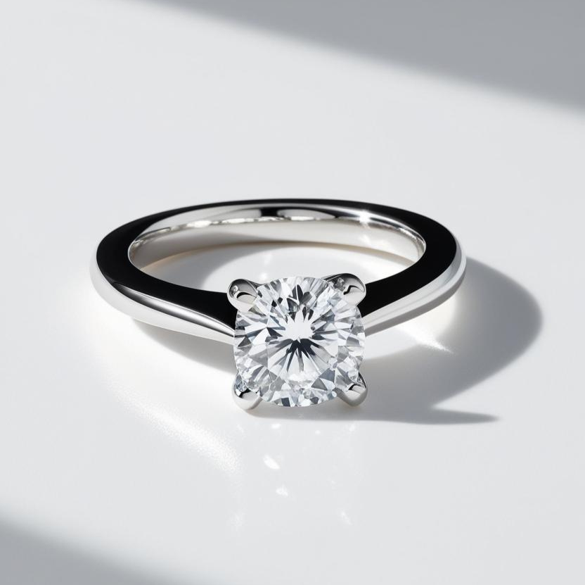 0.40ct Round Brilliant Solitaire Diamond Engagement Ring in 9k Gold - GIA Certified