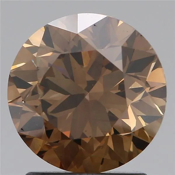 1.63ct Round Natural Diamond (Fancy Dark Brown, Clarity VS1, Cut EX, GIA)
