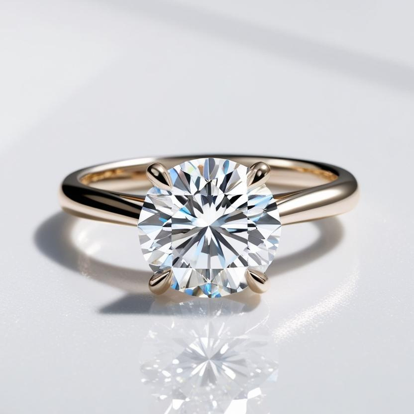 1.20ct Round Brilliant Solitaire Diamond Engagement Ring in 9k Gold - GIA Certified