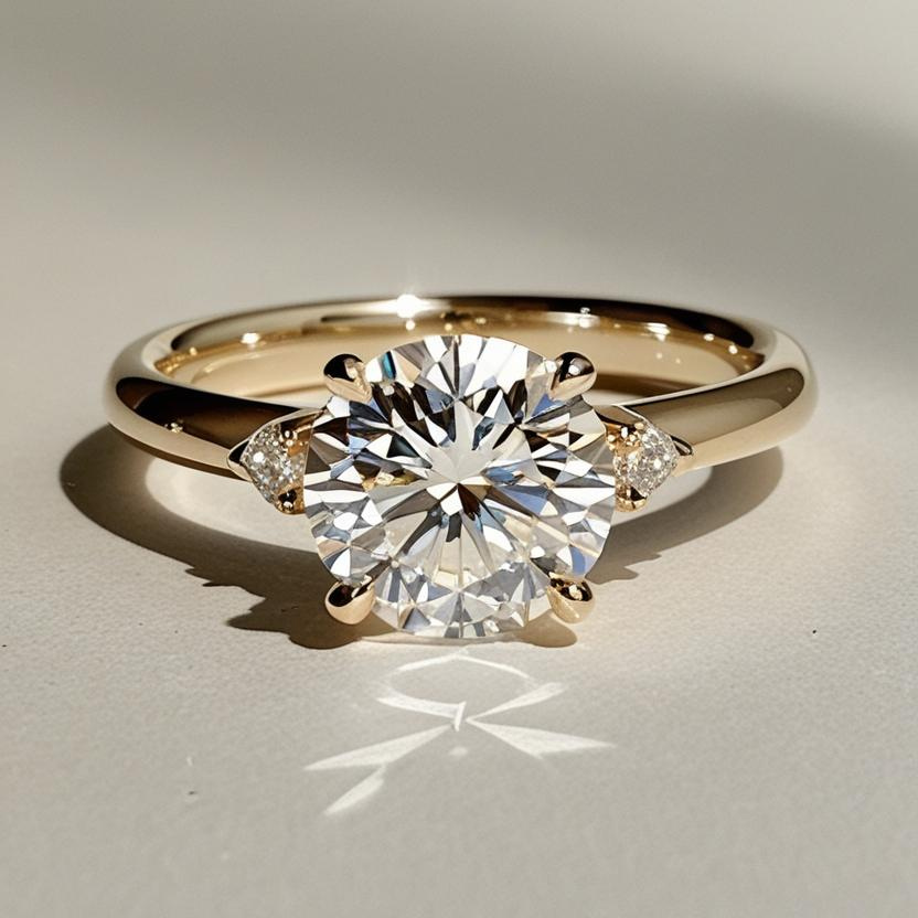 1.60ct Round Brilliant Solitaire Natural or Lab-Grown Diamond Engagement Ring in 9k Gold