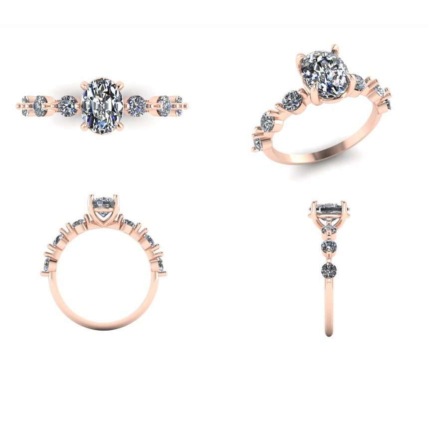 1.69ct Oval Cut Lab-Grown Diamond Engagement Ring in 9k Gold – IGI Certified CAD