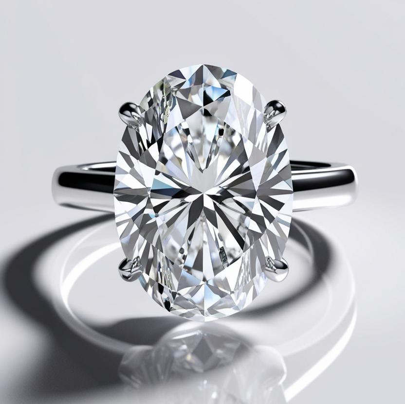 2.50ct Oval Solitaire Diamond Engagement Ring in 9k Gold - GIA Certified
