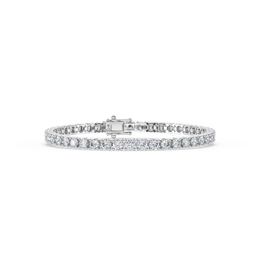 9.09ct Natural Diamond Tennis Bracelet in 9k White Gold - 18.5cm