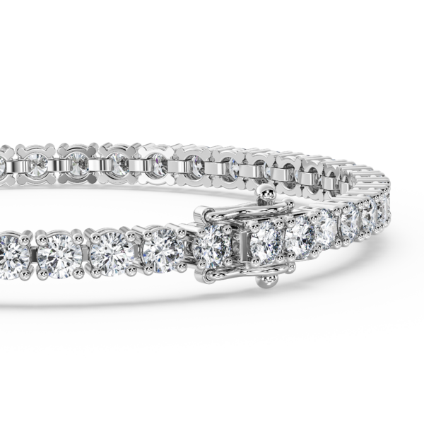 9.09ct Natural Diamond Tennis Bracelet in 9k White Gold - 18.5cm