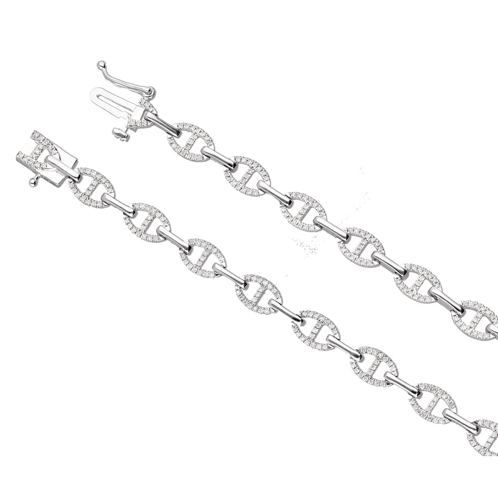 0.60ct Natural Diamond Bracelet in 9k White Gold