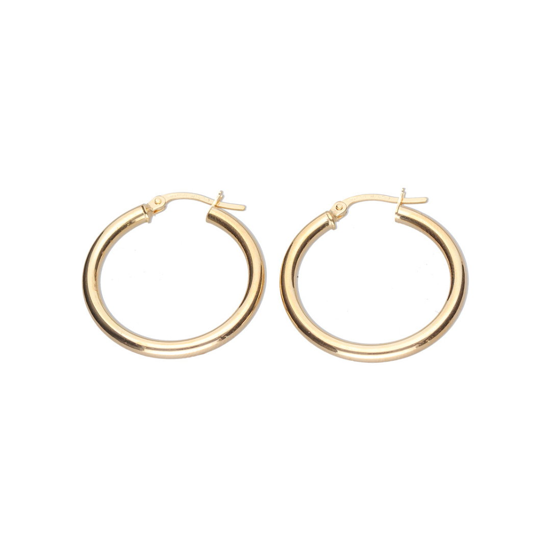 9k Yellow Gold Hoop Earrings (Various Sizes)