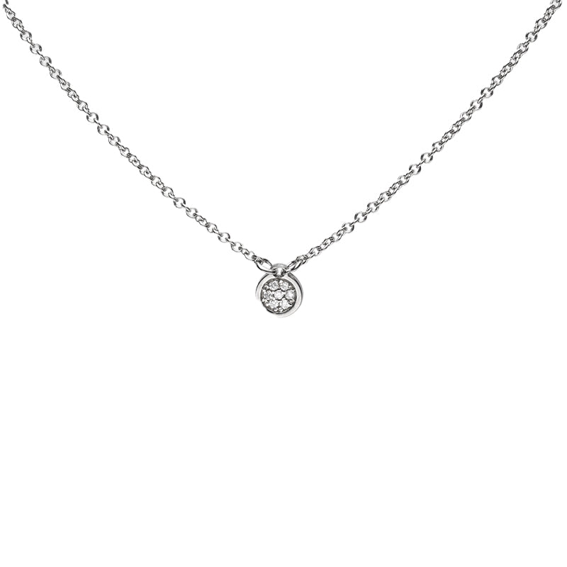 0.035ct Diamond Single Illusion Necklace Set in 9k Gold