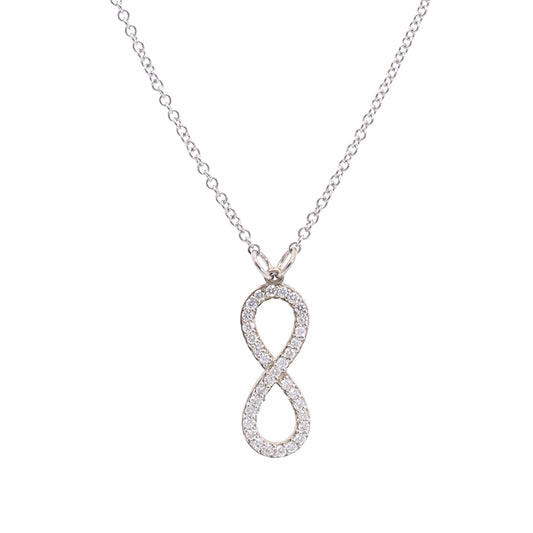0.17ct Infinity Lab-Grown Diamond Necklace in 9k Gold