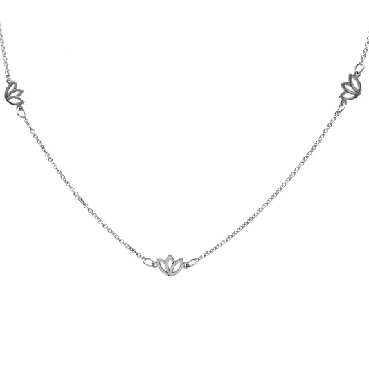 Anchor Protea Link Necklace in 9k Gold