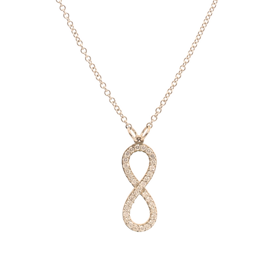 0.17ct Infinity Lab-Grown Diamond Necklace in 9k Gold