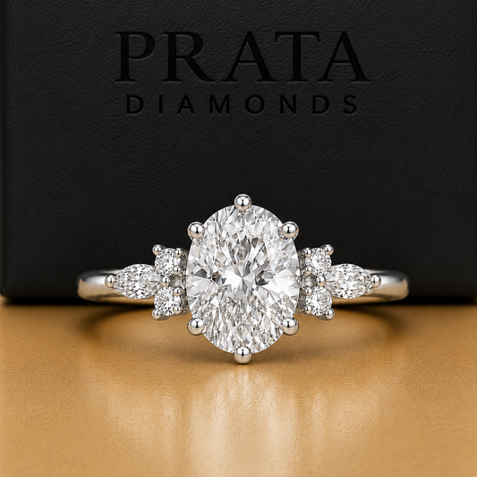 Oval, Round, & Marquise Diamond Engagement Ring