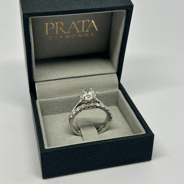 2.60ct Round Brilliant Cut Lab-Grown Diamond Engagement Ring Bridal Set in Platinum – IGI Certified