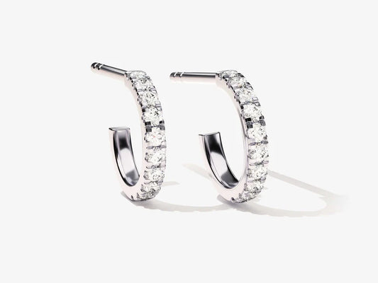 0.30ct Round Huggie Diamond Earrings in 9k Gold