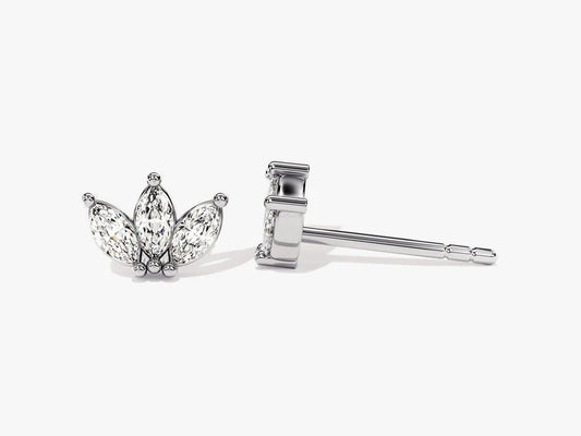 0.60ct Crown Stud Diamond Earrings in 9k Gold