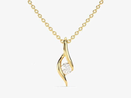 0.10ct Solitaire Diamond Pendant in 9k Gold