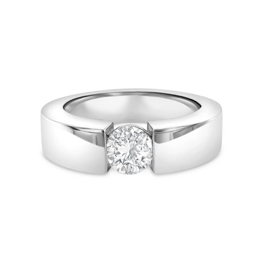 0.40ct Round Brilliant Solitaire Diamond Engagement Ring in 9k Gold - GIA Certified