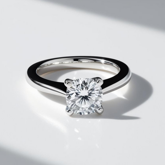 0.40ct Round Brilliant Solitaire Diamond Engagement Ring in 9k Gold - GIA Certified
