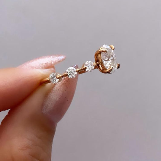 1.69ct Oval Cut Lab-Grown Diamond Engagement Ring in 9k Gold – IGI Certified