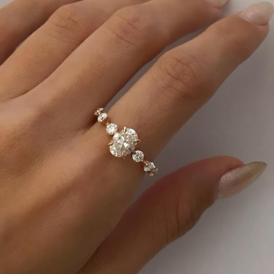 1.69ct Oval Cut Lab-Grown Diamond Engagement Ring in 9k Gold – IGI Certified