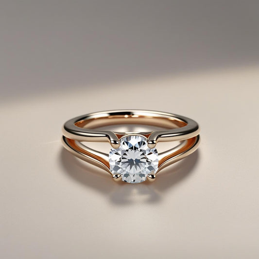 Split Shank Round Brilliant Natural or Lab-Grown Diamond Solitaire Engagement Ring