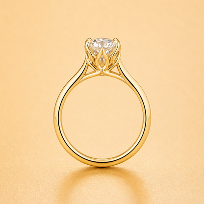 4-Claw Oval Brilliant Diamond Solitaire Ring