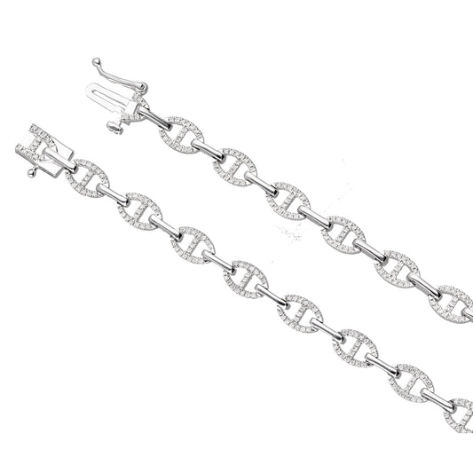 0.60ct Natural Diamond Bracelet in 9k White or Yellow Gold