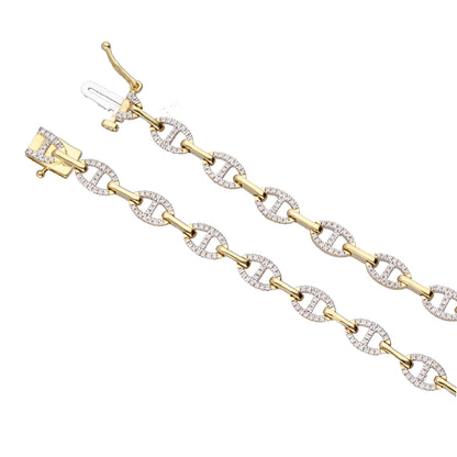 0.60ct Natural Diamond Bracelet in 9k White or Yellow Gold