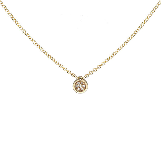 0.035ct Diamond Single Illusion Necklace Set in 9k Gold