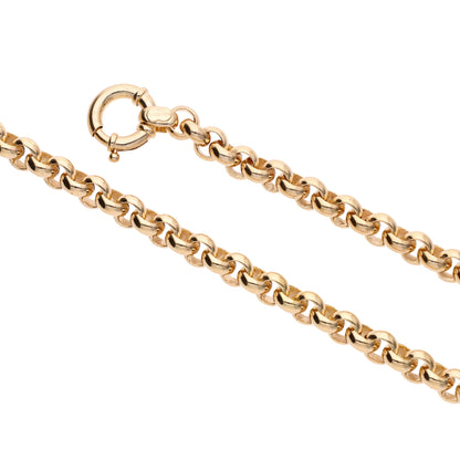 9k Yellow Gold Hollow Rolo Chain (7.9mm)