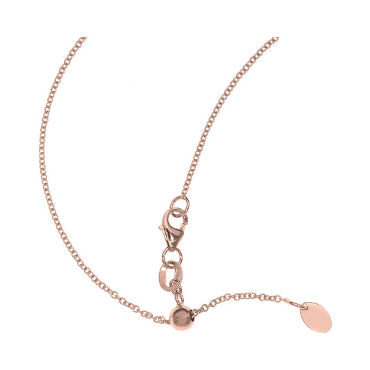 9k Rose Gold Anchor Slider Adjustable Chain - 1.3mm