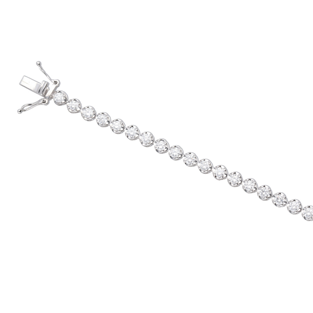 2.20ct Lab-Grown Diamond Tennis Bracelet in 9k White Gold