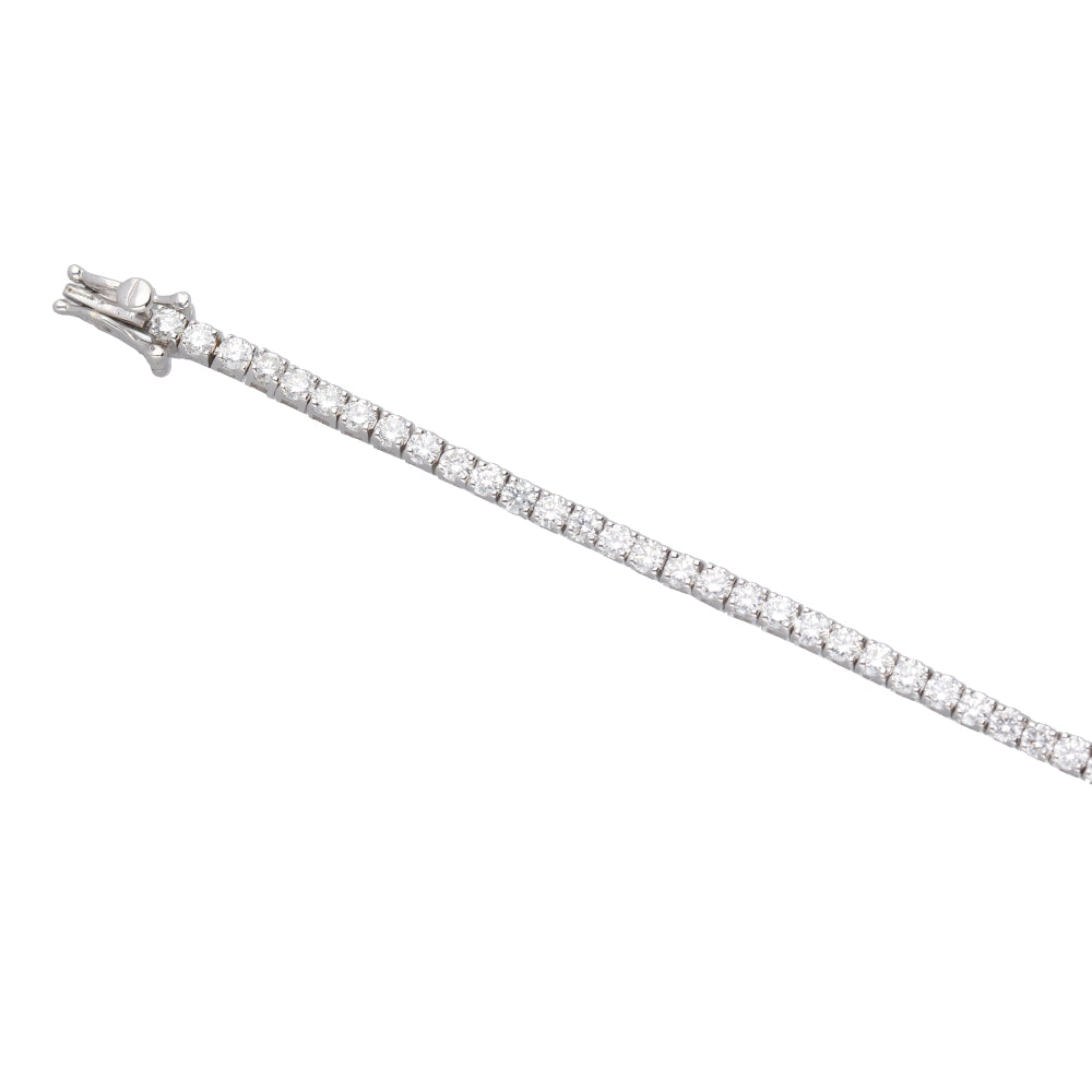 3.12ct Lab-Grown Diamond Tennis Bracelet in 9k White Gold