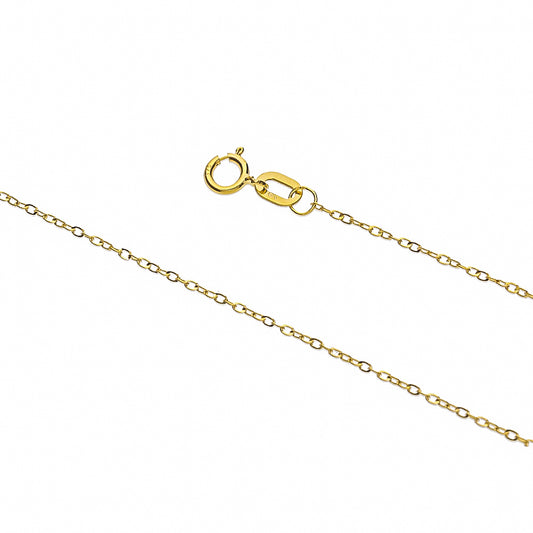 9k Yellow Gold Twisted Nugget Chain - 1mm