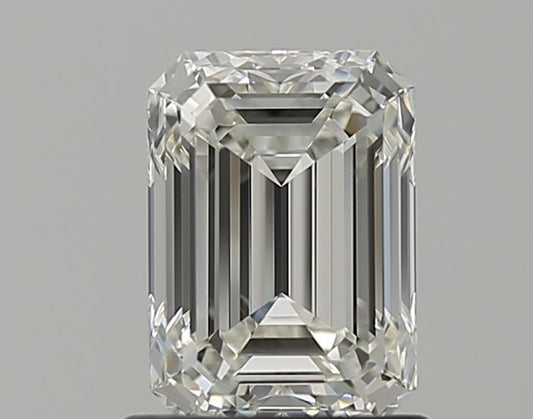 1.22ct Emerald Cut Natural Diamond Solitaire Engagement Ring Set in 9k Gold – GIA Certified