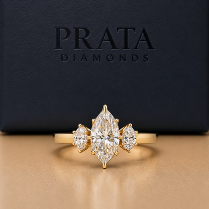 Marquise & Oval Brilliant Diamond Trilogy Ring