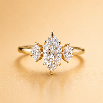 Marquise & Oval Brilliant Diamond Trilogy Ring