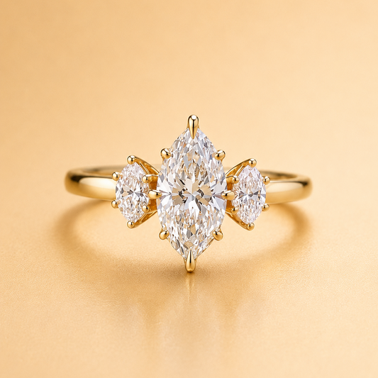 Marquise & Oval Brilliant Diamond Trilogy Ring