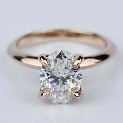 1.60ct Oval Solitaire Lab-Grown Diamond Engagement Ring in 9k Gold - IGI Certified