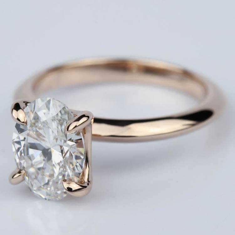 1.60ct Oval Solitaire Lab-Grown Diamond Engagement Ring in 9k Gold - IGI Certified