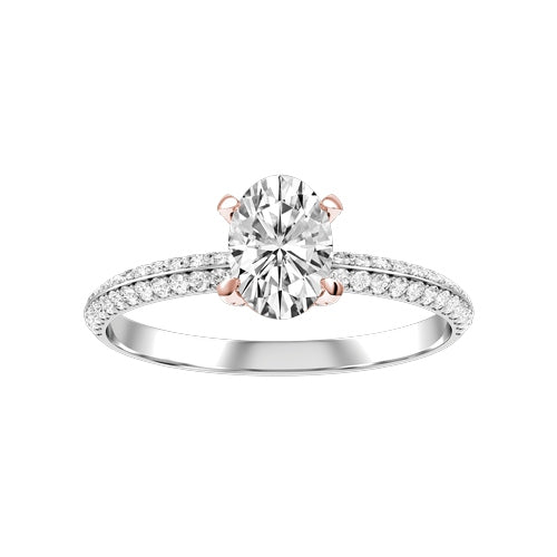 Oval Lab-grown Diamond Bridal Ring — down