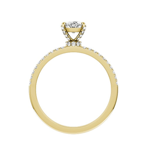 Oval Lab-grown Diamond Bridal Ring — front