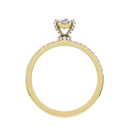Oval Lab-grown Diamond Bridal Ring — front