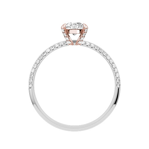 Oval Lab-grown Diamond Bridal Ring — front