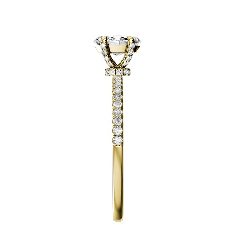 Oval Lab-grown Diamond Bridal Ring — side