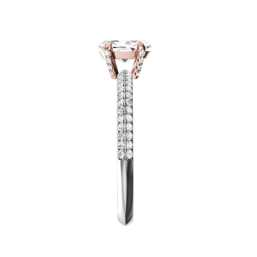 Oval Lab-grown Diamond Bridal Ring — side