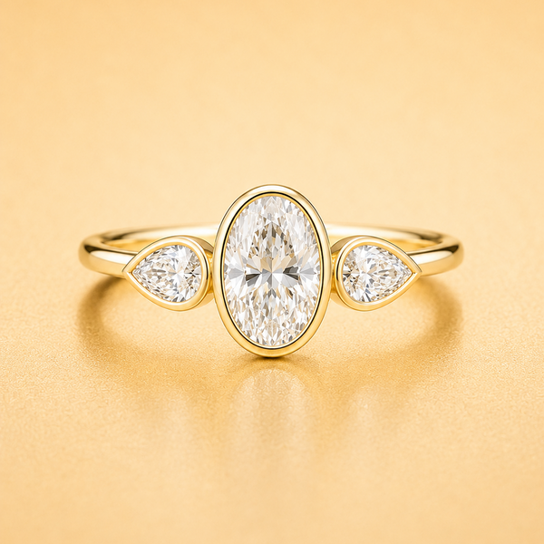 Pear Cut Bezel Trilogy