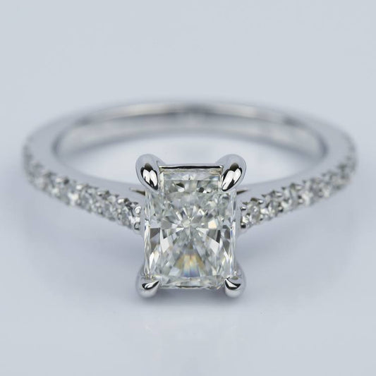 1.37ct Radiant Diamond Engagement Ring in 9k Gold - GIA Certified